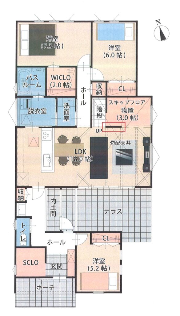 現況と異なる場合は、現況優先となります。(間取) 現況と異なる場合は、現況優先となります。(間取)