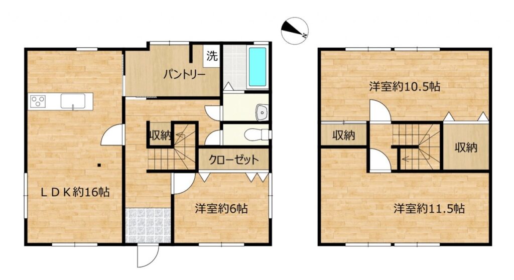 現況と異なる場合は、現況優先となります。(間取)