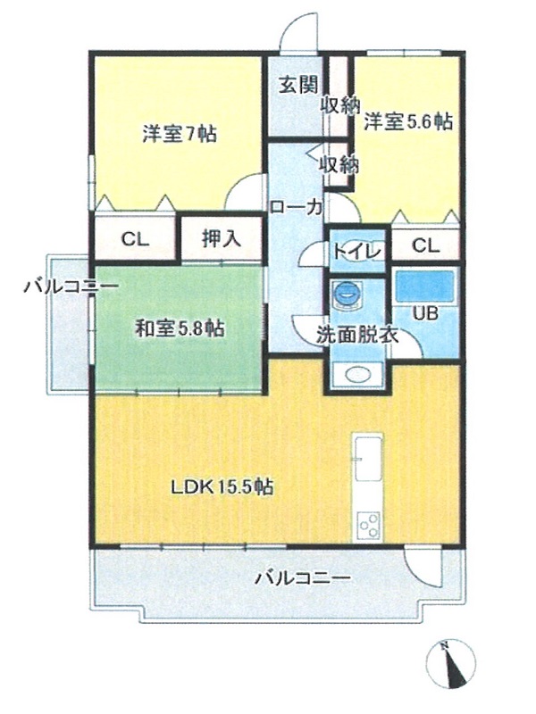 現況と異なる場合は、現況優先となります。(間取)