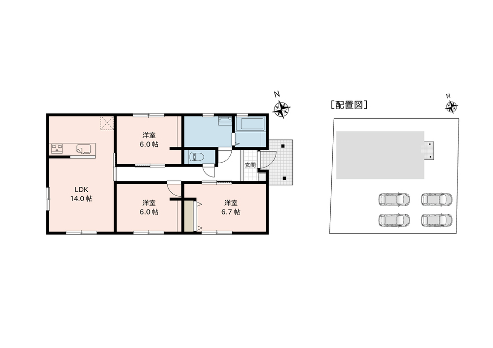 現況と異なる場合は、現況優先となります。(間取)